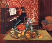 Henri Matisse Woman playing the piano and still life painting